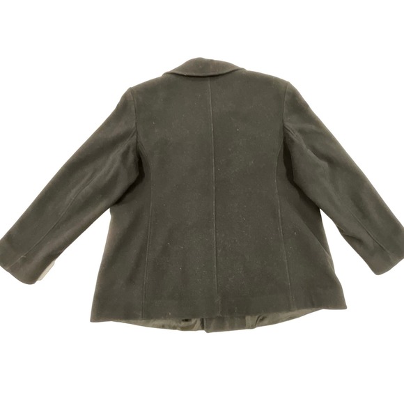 Women's Size 2X Croft & Barrow Lined Pea Coat/Jacket Black Double Breasted - Picture 3 of 8